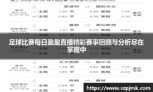 足球比赛每日盈盈直播精彩赛事回顾与分析尽在掌握中